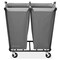 Dryser Commercial Heavy-Duty Rolling Laundry Hamper, Steel Frame Cart on Wheels with Removable Canvas Bin for Hotel or Home
